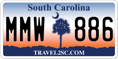 SC license plate MMW886