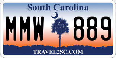 SC license plate MMW889