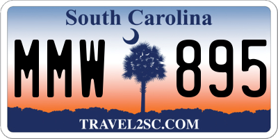 SC license plate MMW895