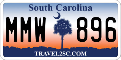 SC license plate MMW896