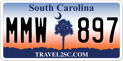 SC license plate MMW897