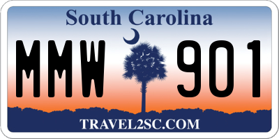 SC license plate MMW901