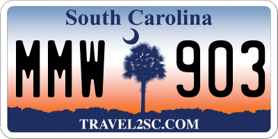 SC license plate MMW903