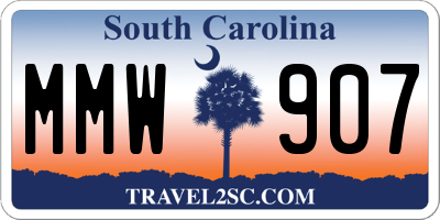 SC license plate MMW907