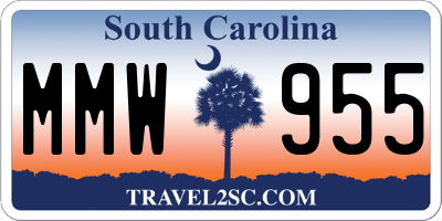 SC license plate MMW955
