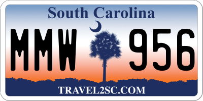 SC license plate MMW956