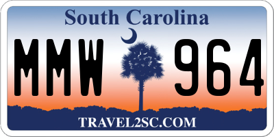 SC license plate MMW964