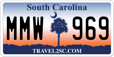 SC license plate MMW969