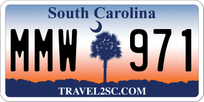 SC license plate MMW971