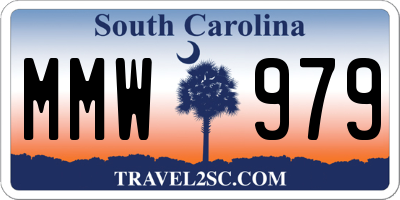 SC license plate MMW979