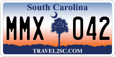 SC license plate MMX042