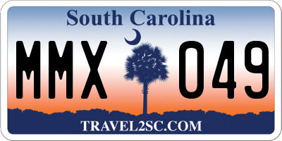 SC license plate MMX049