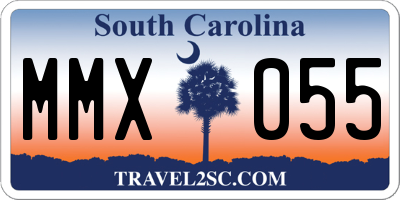 SC license plate MMX055