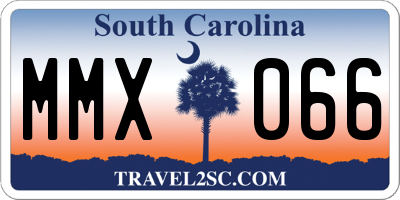 SC license plate MMX066