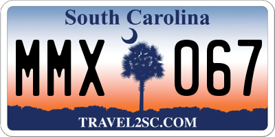 SC license plate MMX067