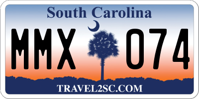 SC license plate MMX074
