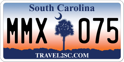 SC license plate MMX075