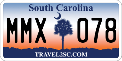 SC license plate MMX078