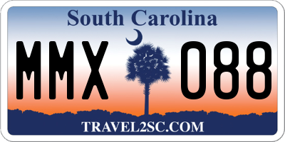 SC license plate MMX088