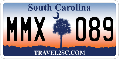 SC license plate MMX089