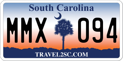 SC license plate MMX094