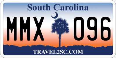 SC license plate MMX096