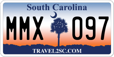 SC license plate MMX097