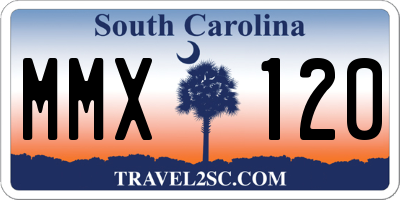 SC license plate MMX120
