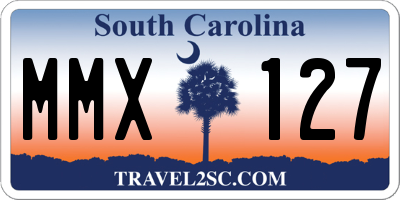 SC license plate MMX127