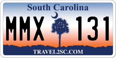 SC license plate MMX131