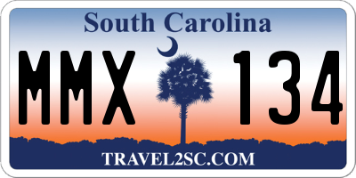 SC license plate MMX134