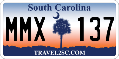 SC license plate MMX137