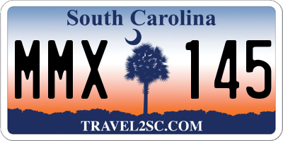 SC license plate MMX145