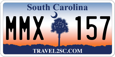 SC license plate MMX157
