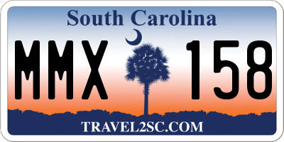 SC license plate MMX158