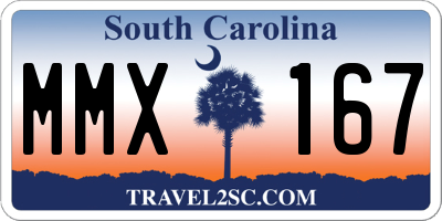 SC license plate MMX167