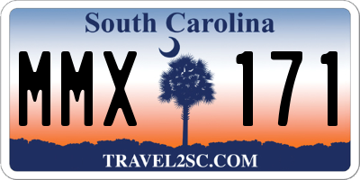 SC license plate MMX171