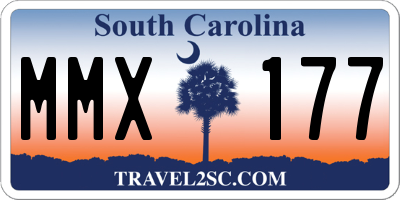 SC license plate MMX177