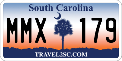 SC license plate MMX179
