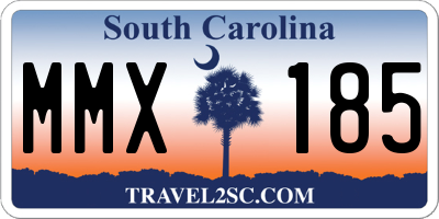 SC license plate MMX185