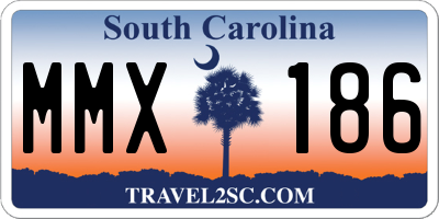 SC license plate MMX186