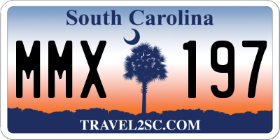 SC license plate MMX197