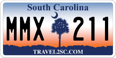 SC license plate MMX211