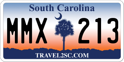 SC license plate MMX213