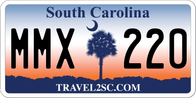 SC license plate MMX220