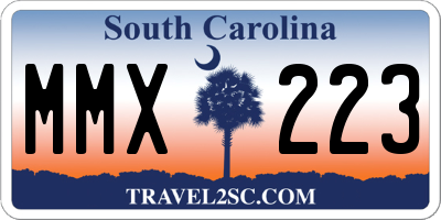 SC license plate MMX223