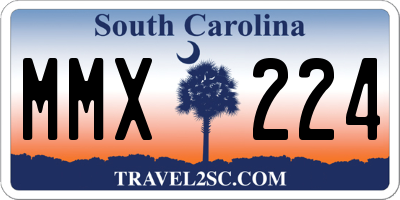 SC license plate MMX224