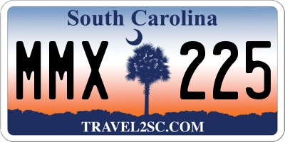 SC license plate MMX225