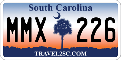 SC license plate MMX226