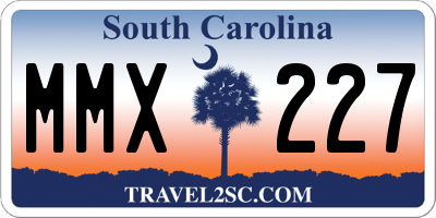 SC license plate MMX227